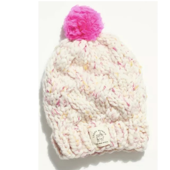 New Free People Loopy Mango Flecked Cable Beanie